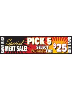 5 For $25 12'' x 48'' Header Card