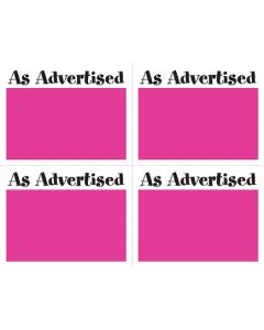 2-Color As Advertised Pink 4 Up - AAP4U