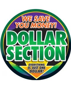 Dollar Section 2-Sided 36'' Dangler - DS36